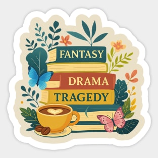 FDT Fantasy Drama Tragedy Books – Subtle Funny Anti-Trump Bookish Sticker